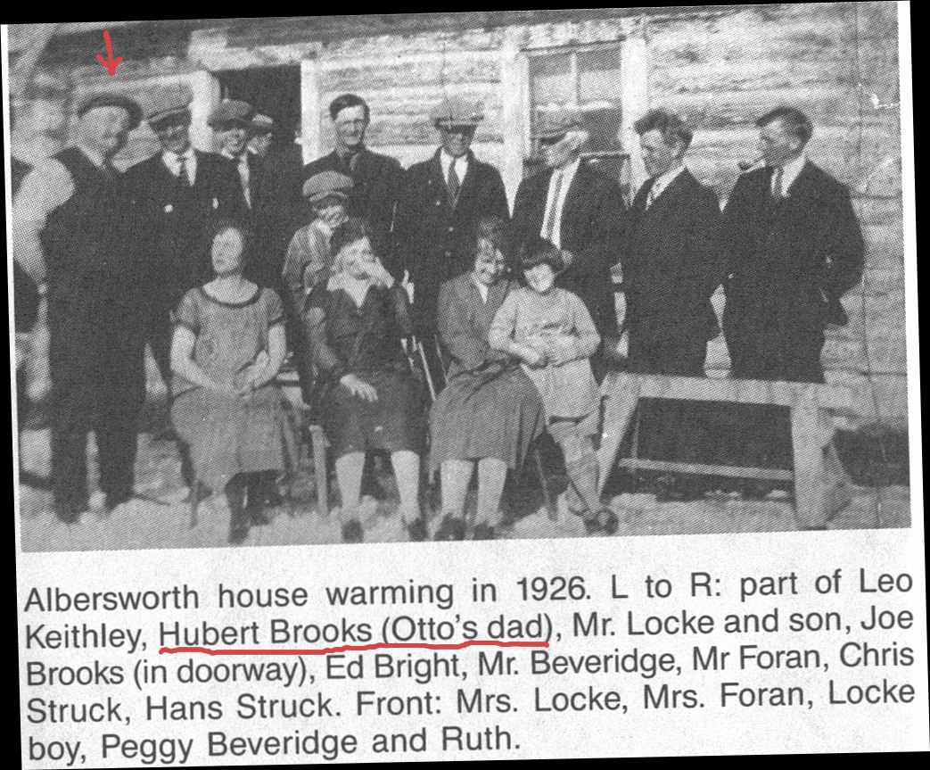 Hubert Brooks at 1926 Albertson House Warming 